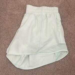 mint green lululemon hotty hot shorts